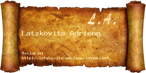 Latzkovits Adrienn névjegykártya